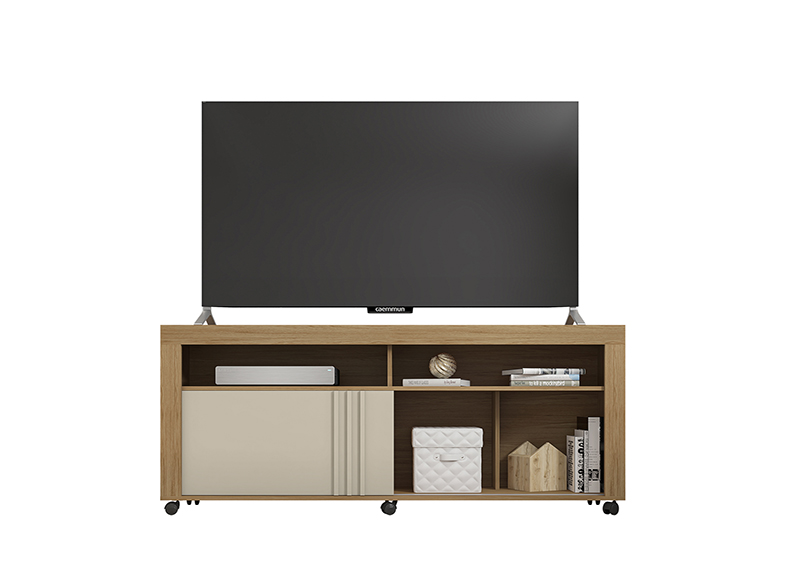 MEUBLE TV JOY 1 PT SLIDING (1 PC) BURITI/OFF WHIT